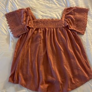 Short Sleeve Peasant Top